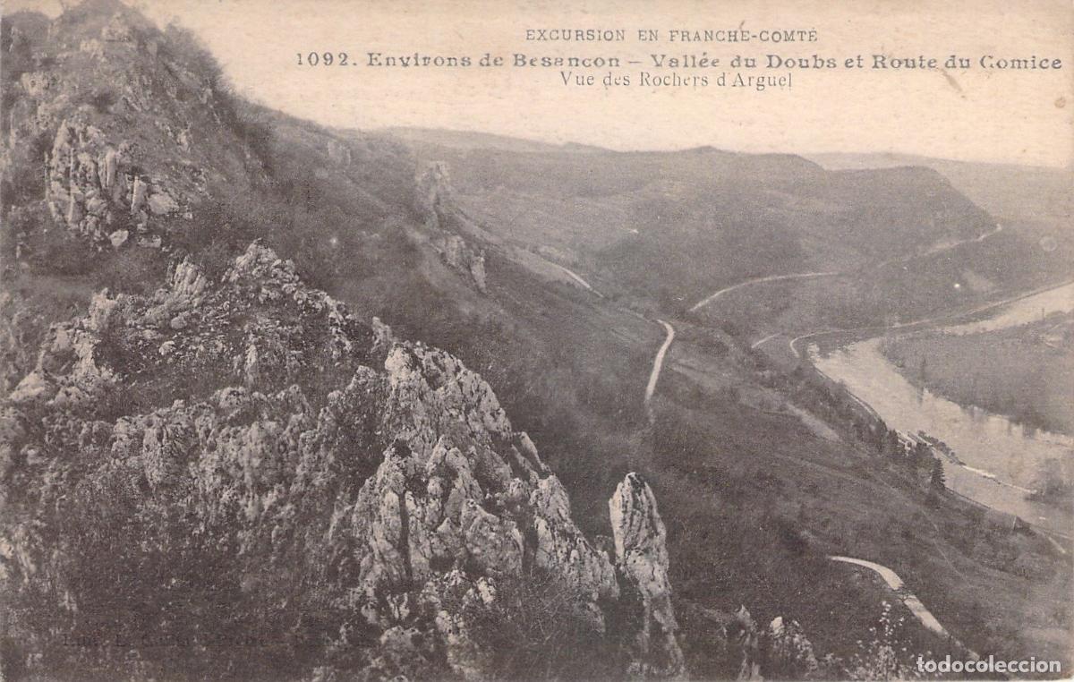 Postales: Postal de la Vall&eacute;e du Doubs y Rochers d'Arguel, Besan&ccedil;on