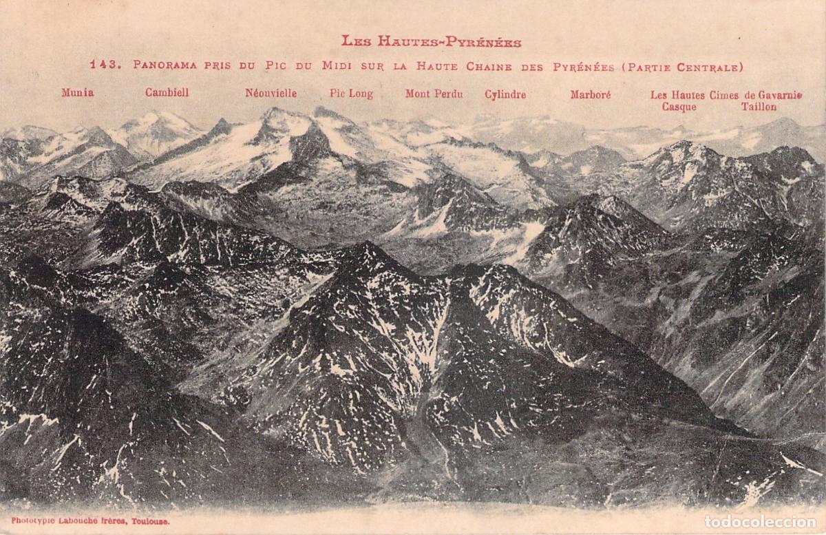Postales: Tarjeta Postal Panorama de los Pirineos desde el Pic du Midi