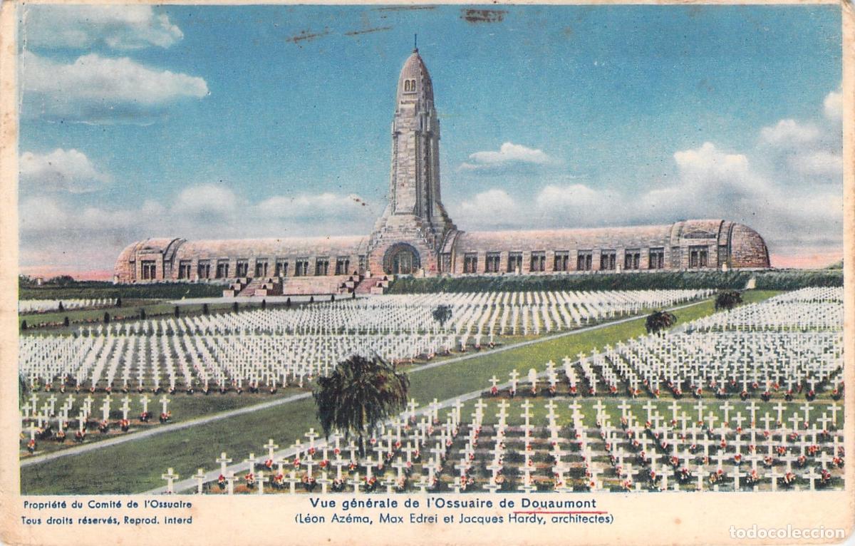 Postais: Postal del Osario de Douaumont y Cementerio Militar