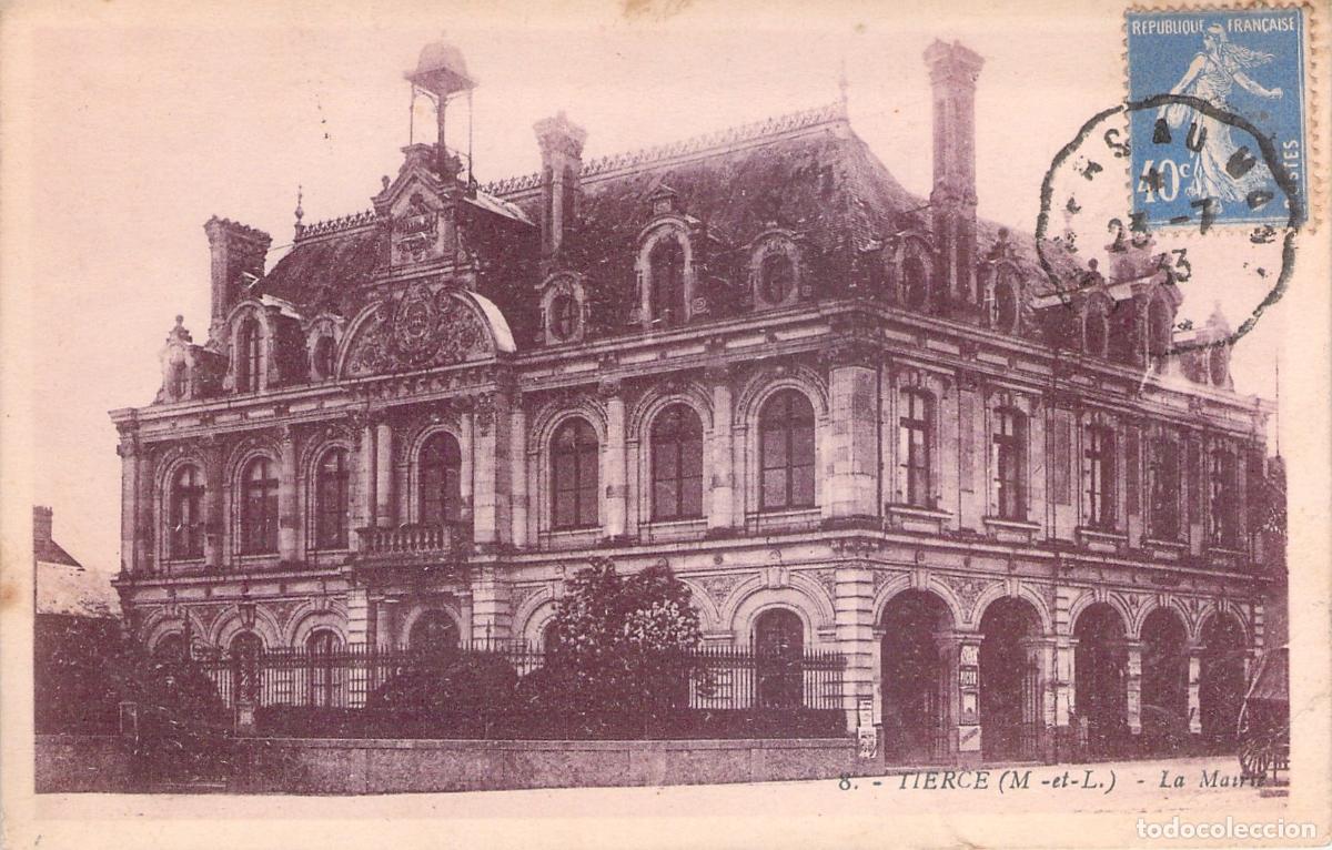 Cartoline: Tarjeta Postal de La Mairie, Ayuntamiento de Tierc&eacute;, Francia