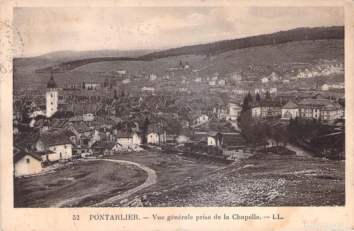 Cartoline: Postal de Pontarlier, Vista General desde la Capilla, Francia