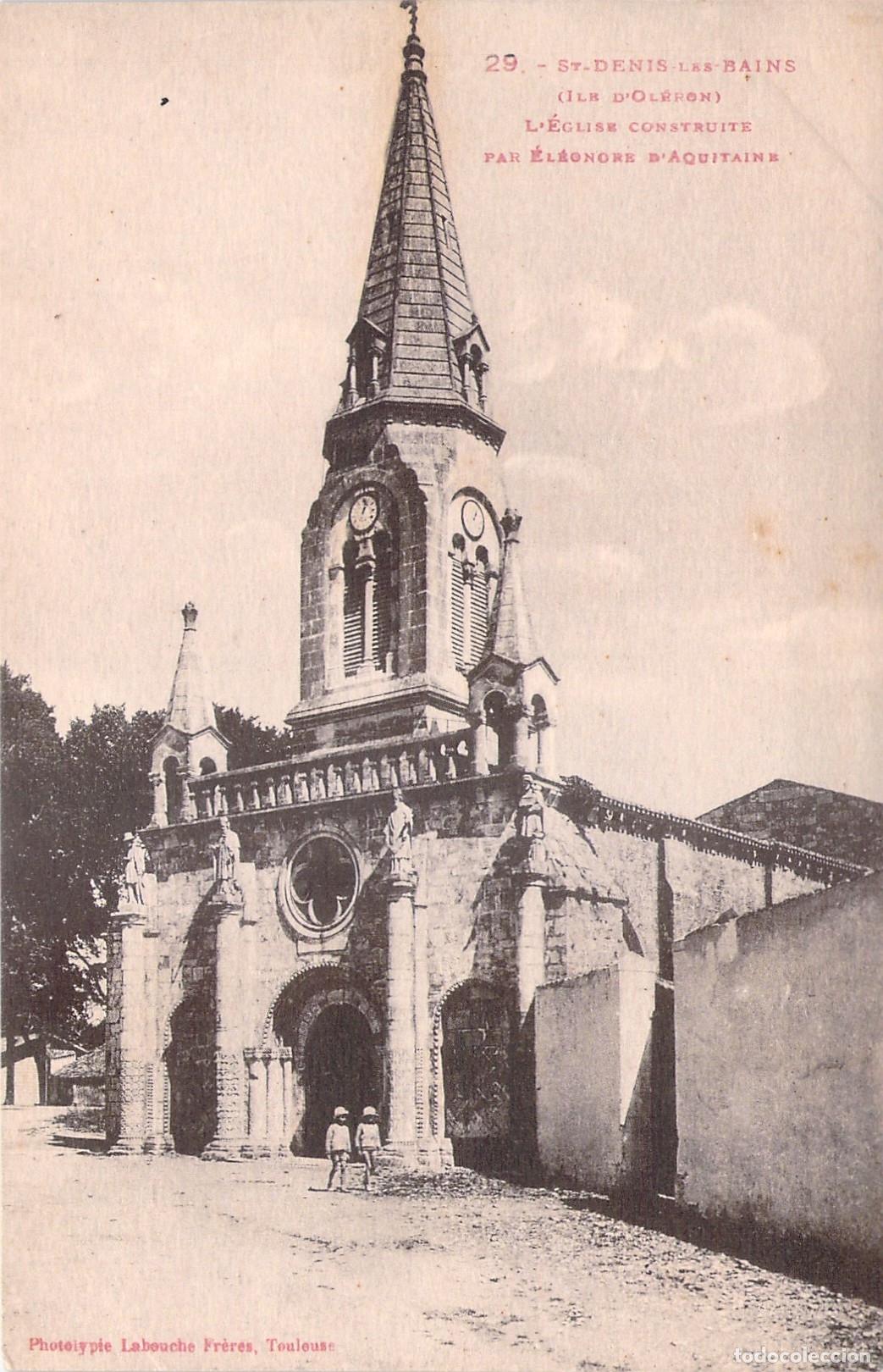 Postcards: Postal Iglesia de Saint-Denis-les-Bains Isla de Ol&eacute;ron Francia