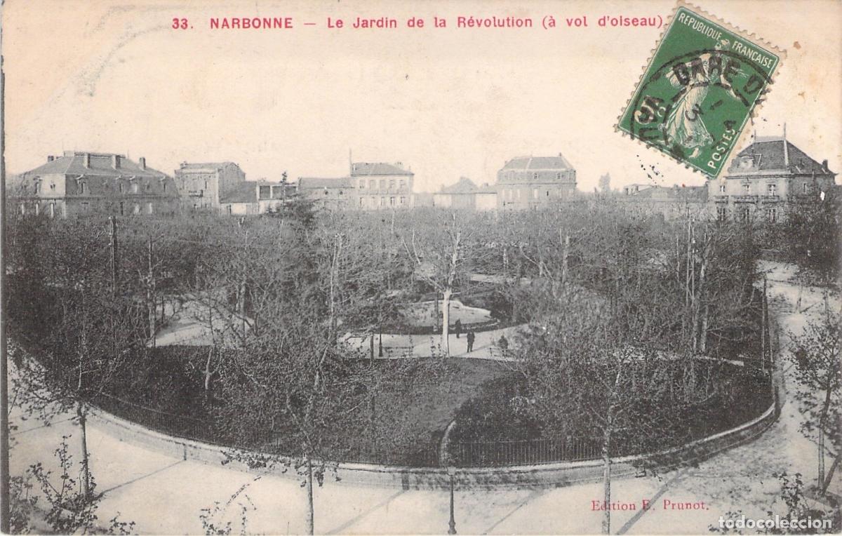 Postcards: Postal de Narbonne - El Jard&iacute;n de la Revoluci&oacute;n a Vista de P&aacute;jaro