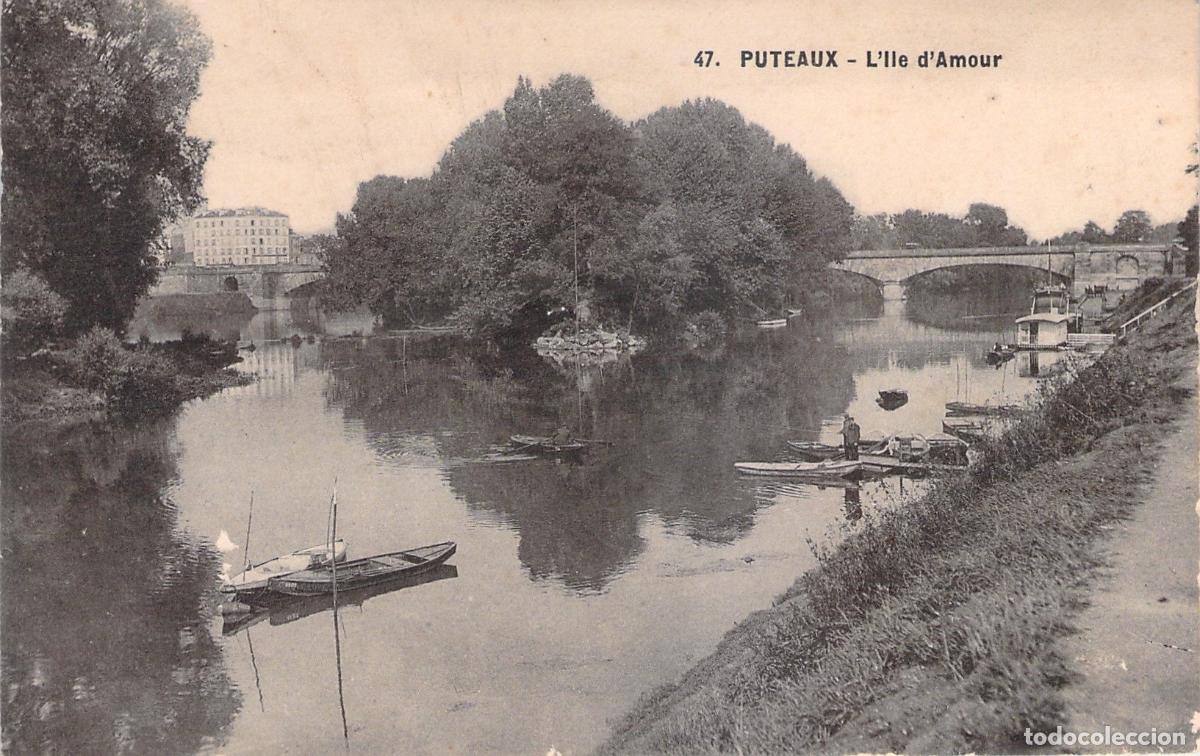 Postcards: Tarjeta Postal de Puteaux - L'Ile d'Amour y el R&iacute;o Sena