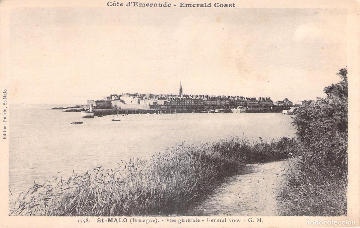 Postcards: Postal de Saint-Malo, Breta&ntilde;a - Vista General C&ocirc;te d'&Eacute;meraude