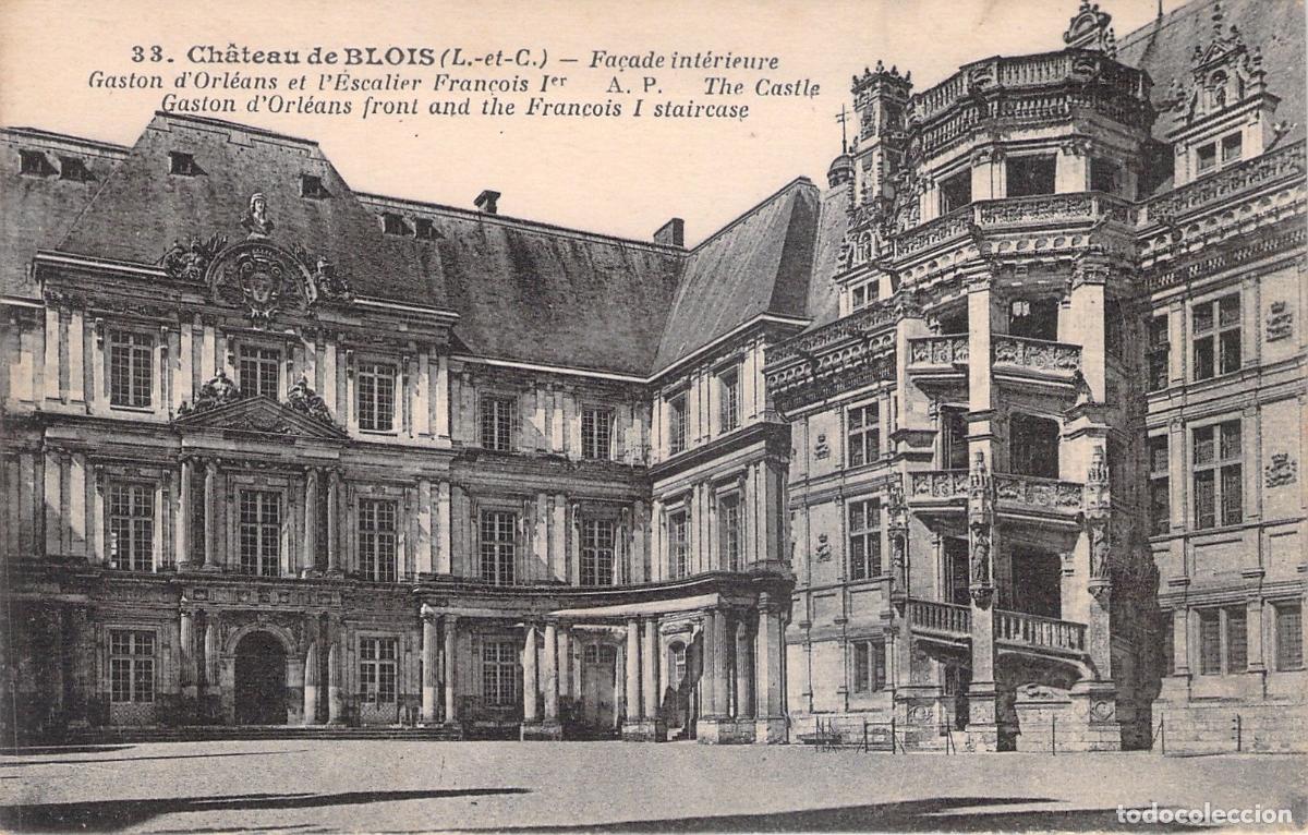 Postcards: Postal del Castillo de Blois y la Escalera de Francisco I