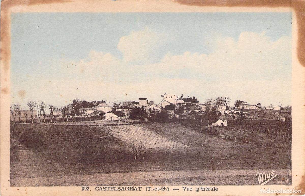 Postcards: Postal de Castelsagrat, Francia - Vista General del Pueblo