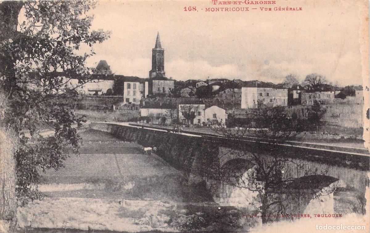 Postales: Postal de Montricoux Vista General y Puente de Tarn-et-Garonne