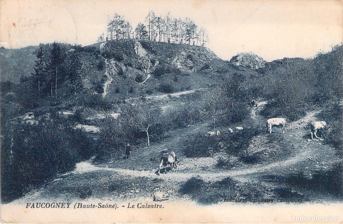 Postales: Postal de Faucogney, Haute-Sa&ocirc;ne - El Calvario y Paisaje Rural