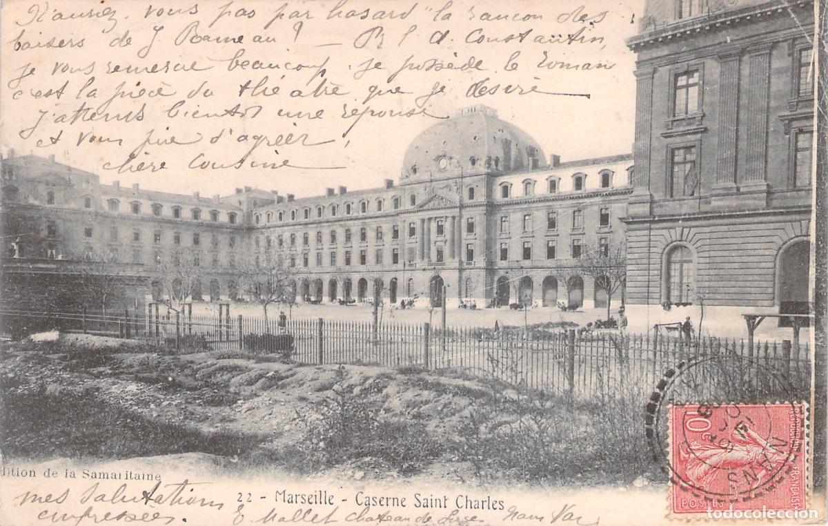 Postcards: Postal de Marsella - Caserne Saint Charles, Francia