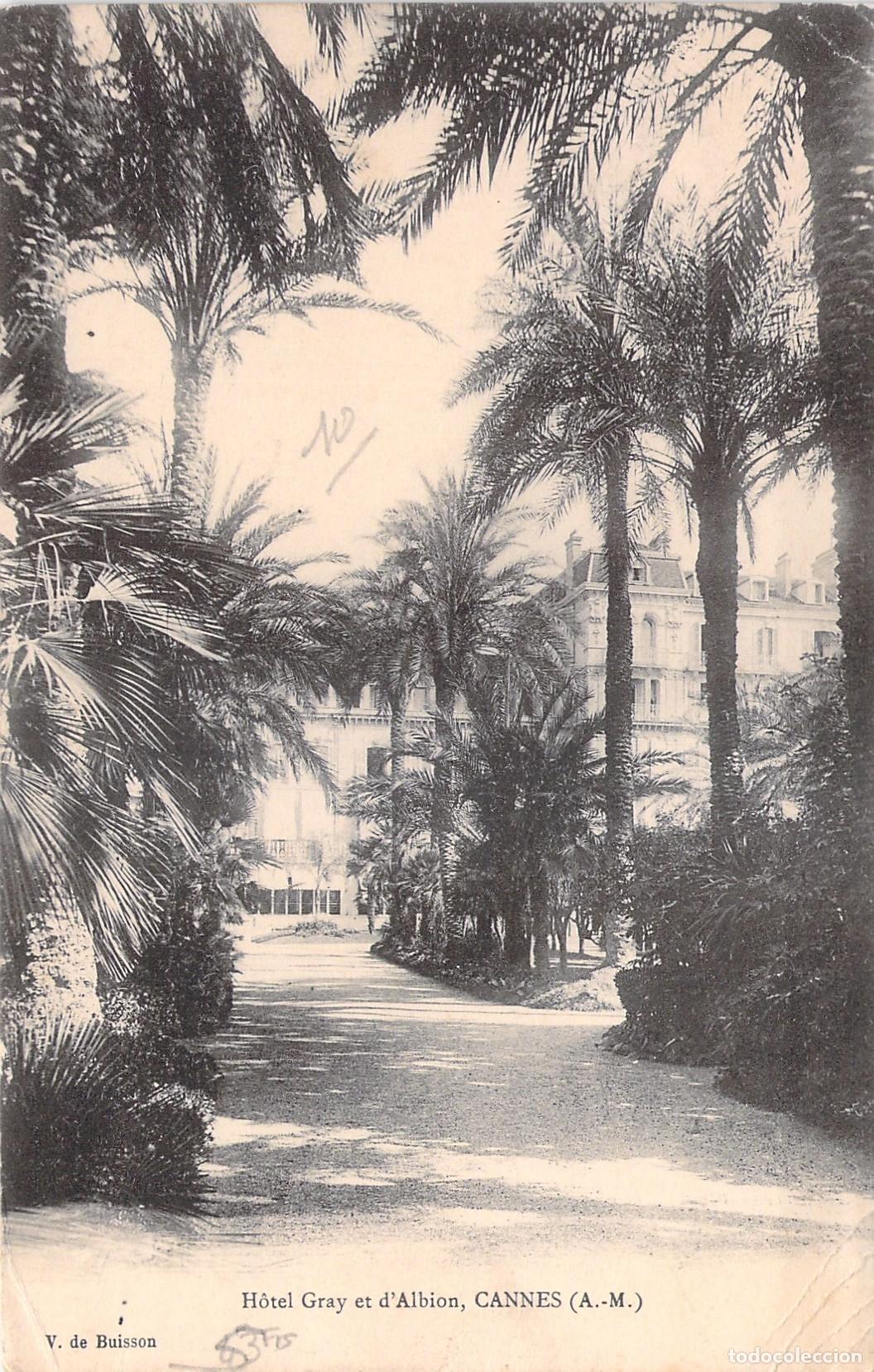 Postkarten: Postal de Cannes Francia Hotel Gray et d'Albion y Palmeras