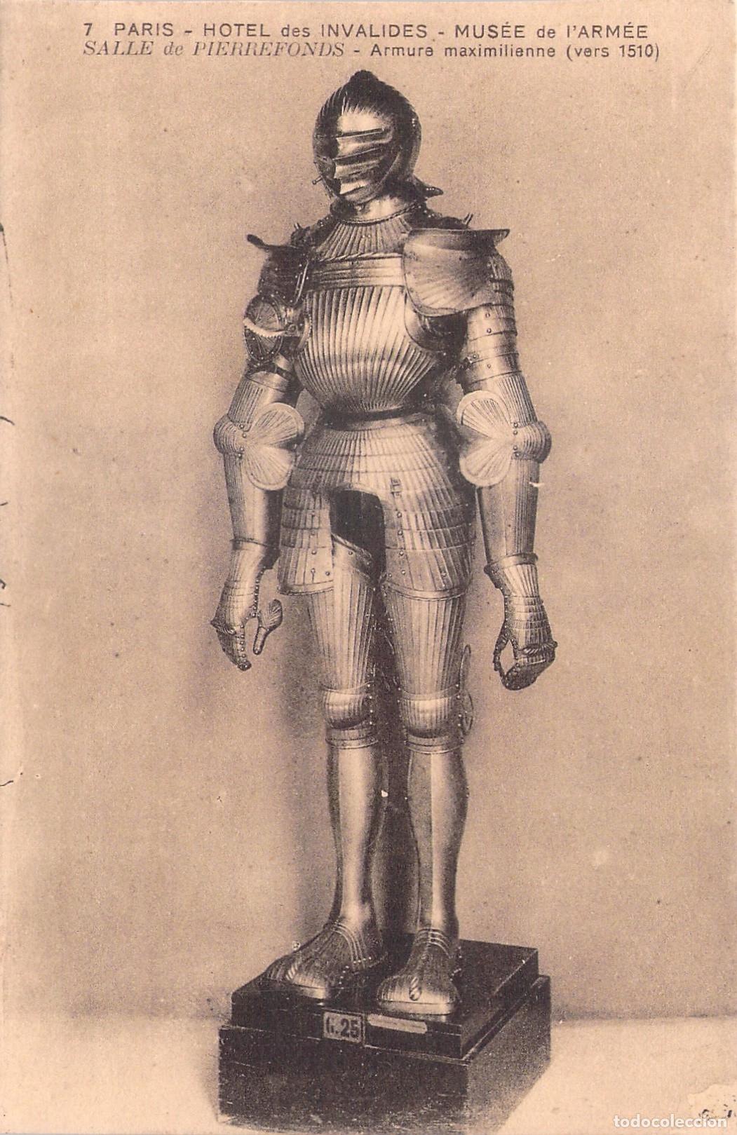 Postales: Postal de Armadura Maximiliana en Museo del Ej&eacute;rcito Par&iacute;s