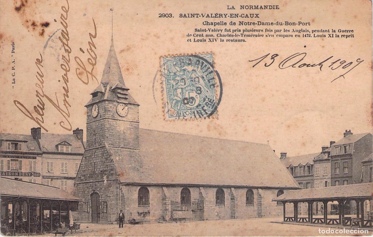 Postales: Postal de la Capilla Notre-Dame-du-Bon-Port en Saint-Val&eacute;ry-en-Caux