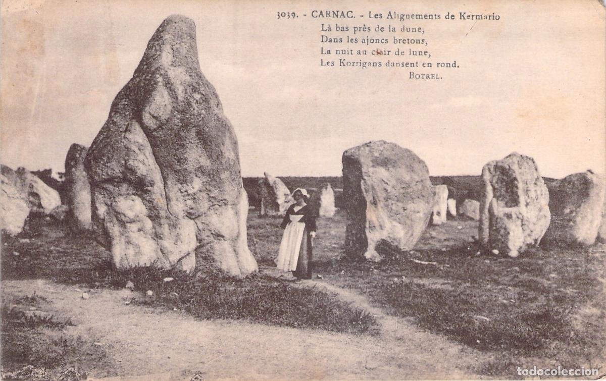 Postales: Postal de los Alineamientos de Kermario en Carnac, Breta&ntilde;a