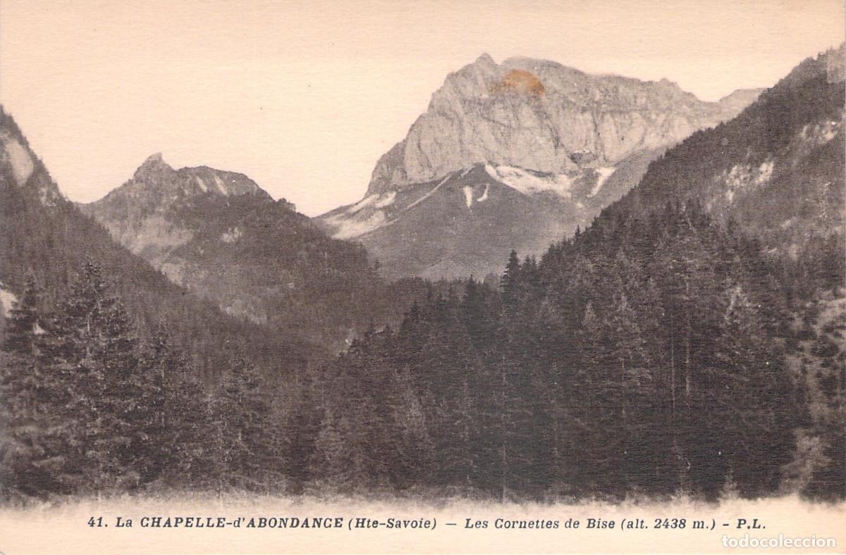 Postales: Postal de La Chapelle-d'Abondance y Les Cornettes de Bise