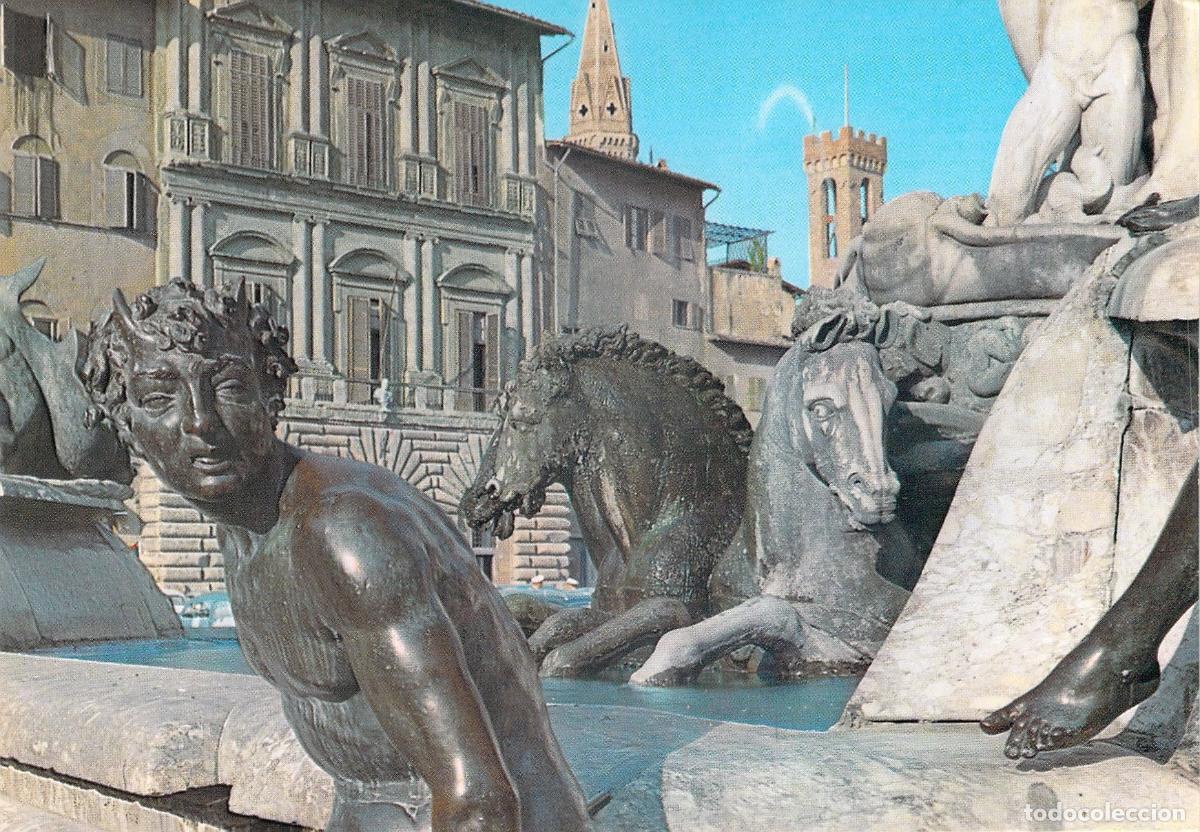 Postales: Postal Florencia Fuente de Neptuno Piazza della Signoria Italia