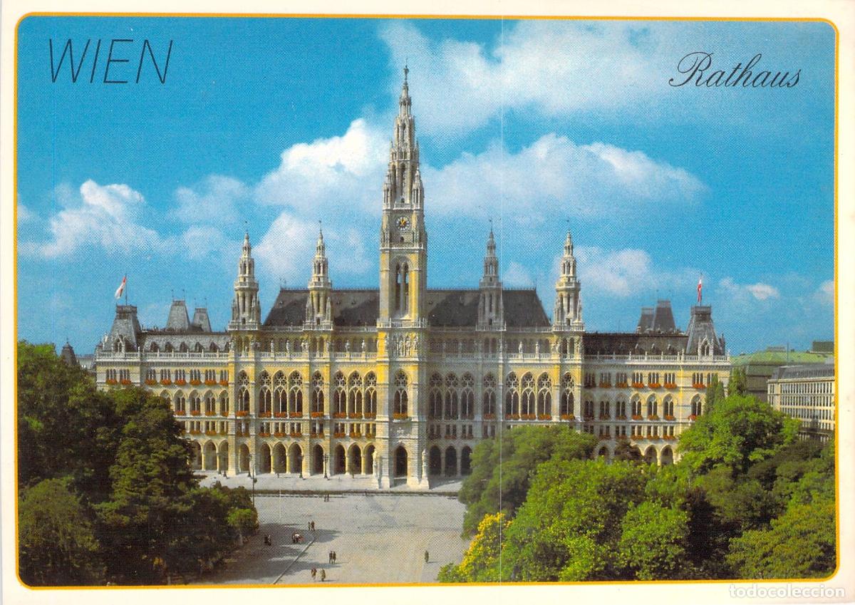 Postales: Postal de Viena - Palacio Municipal Rathaus de Austria