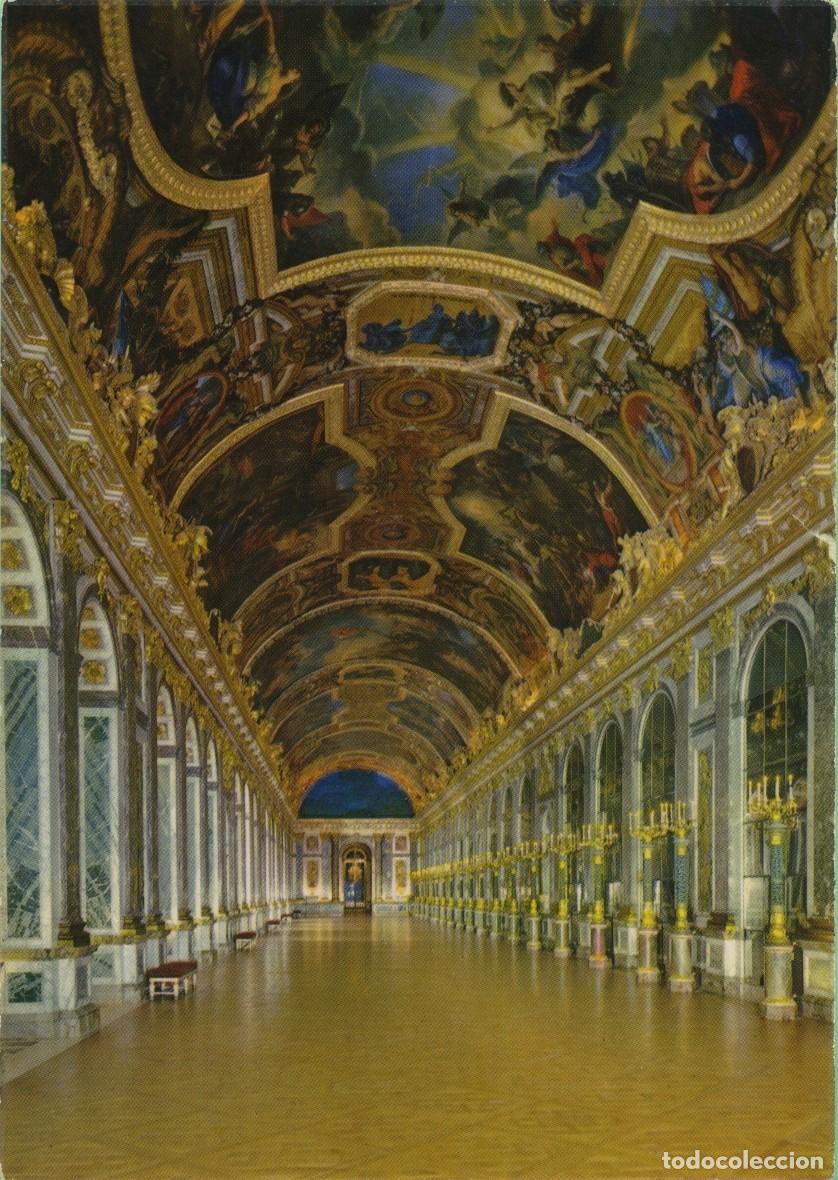 Postales: N&ordm; 114-Palacio de Versalles. Galer&iacute;a de los Espejos. Escrita en 1969. ED. H. BENOIT-GEBELIN