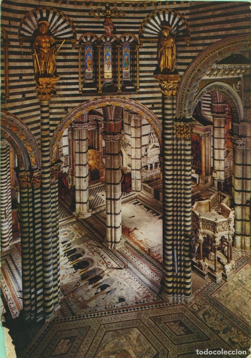 Postales: SIENA. Italia. Il Duomo. Interior con pavimento y p&uacute;lpito. Sin circular. ED. R.I.S.