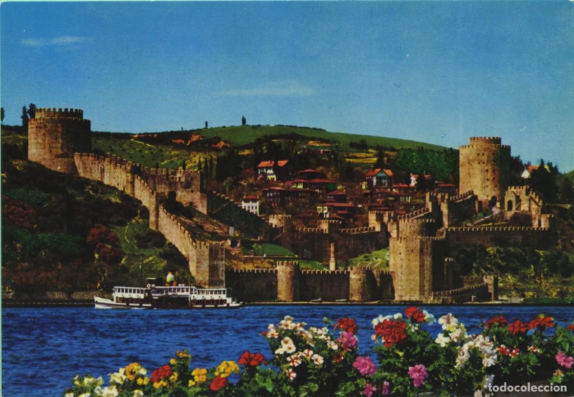 Postales: Fortaleza de Rumelia. Castillo de Rumeli Hisari en la orilla europea del B&oacute;sforo. Sin circular. ED.