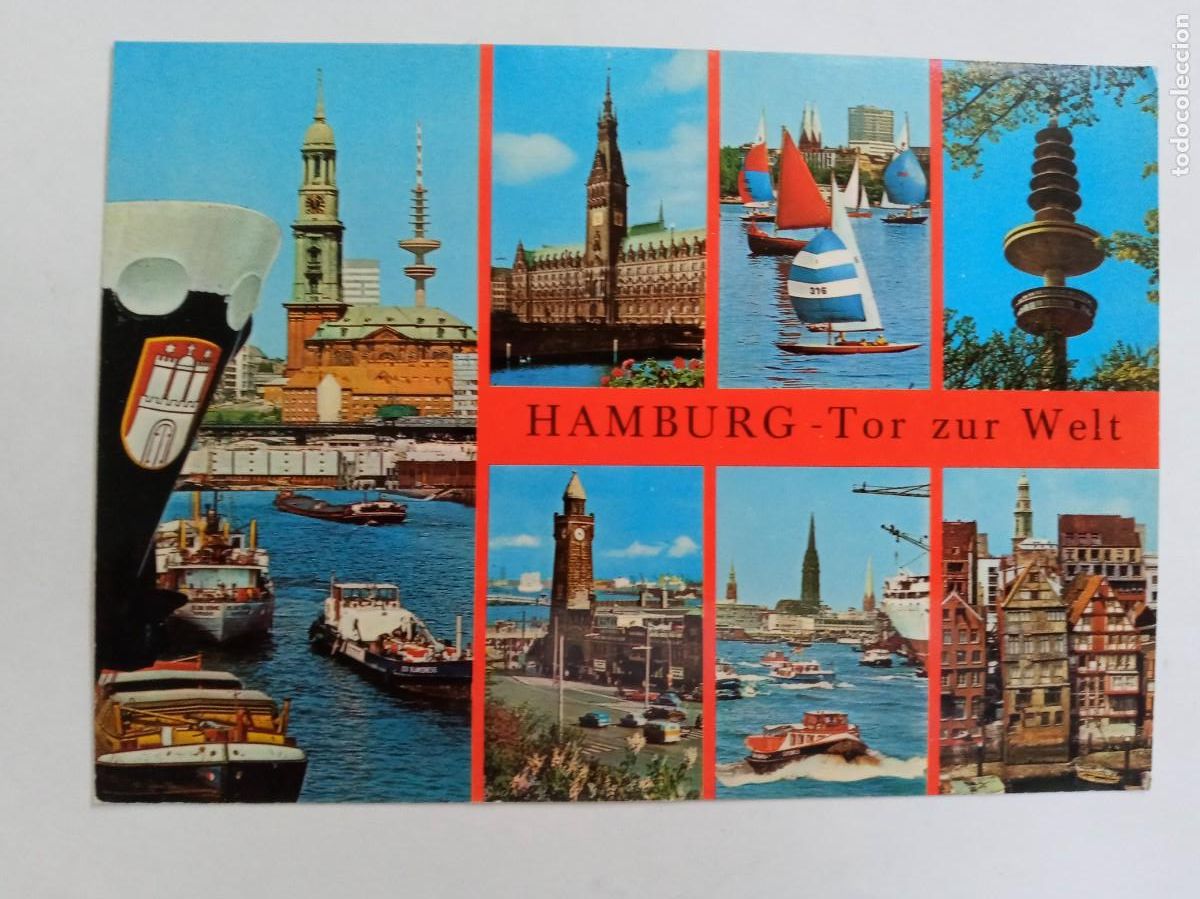 Postales: POSTAL DE HAMBURGO ( HAMBURG , ALEMANIA ): VISTAS . A&Ntilde;OS 60