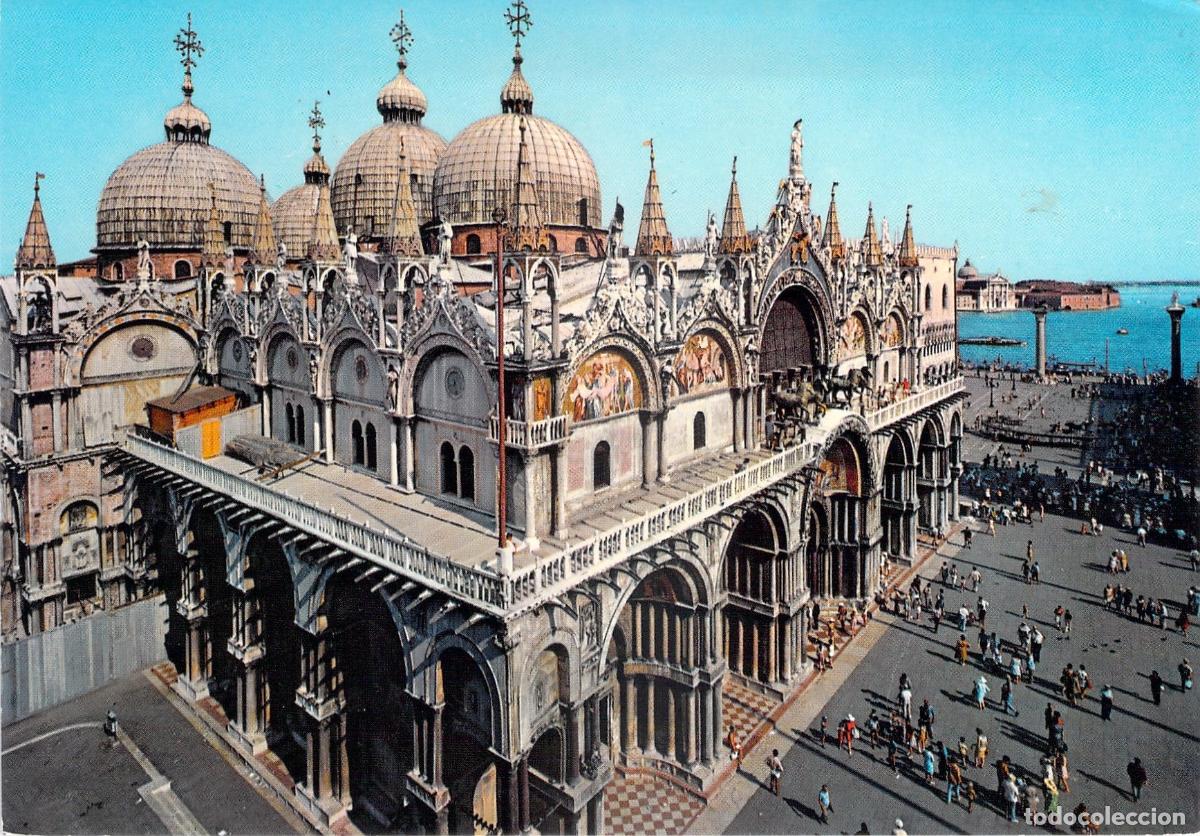 Postales: Postal de la Bas&iacute;lica de San Marcos en Venecia