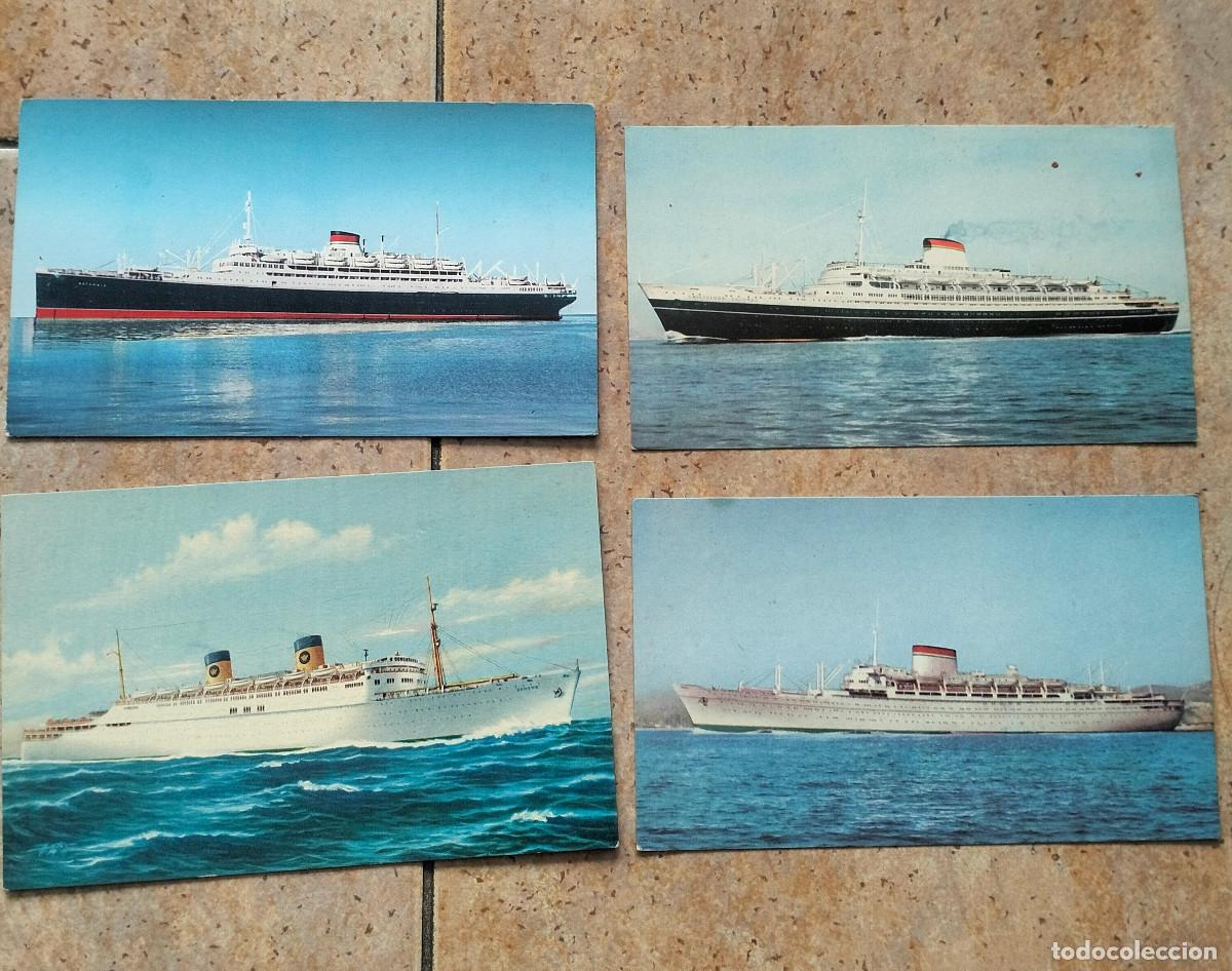 Postales: lote de 4 antiguas postales de barcos. Italia