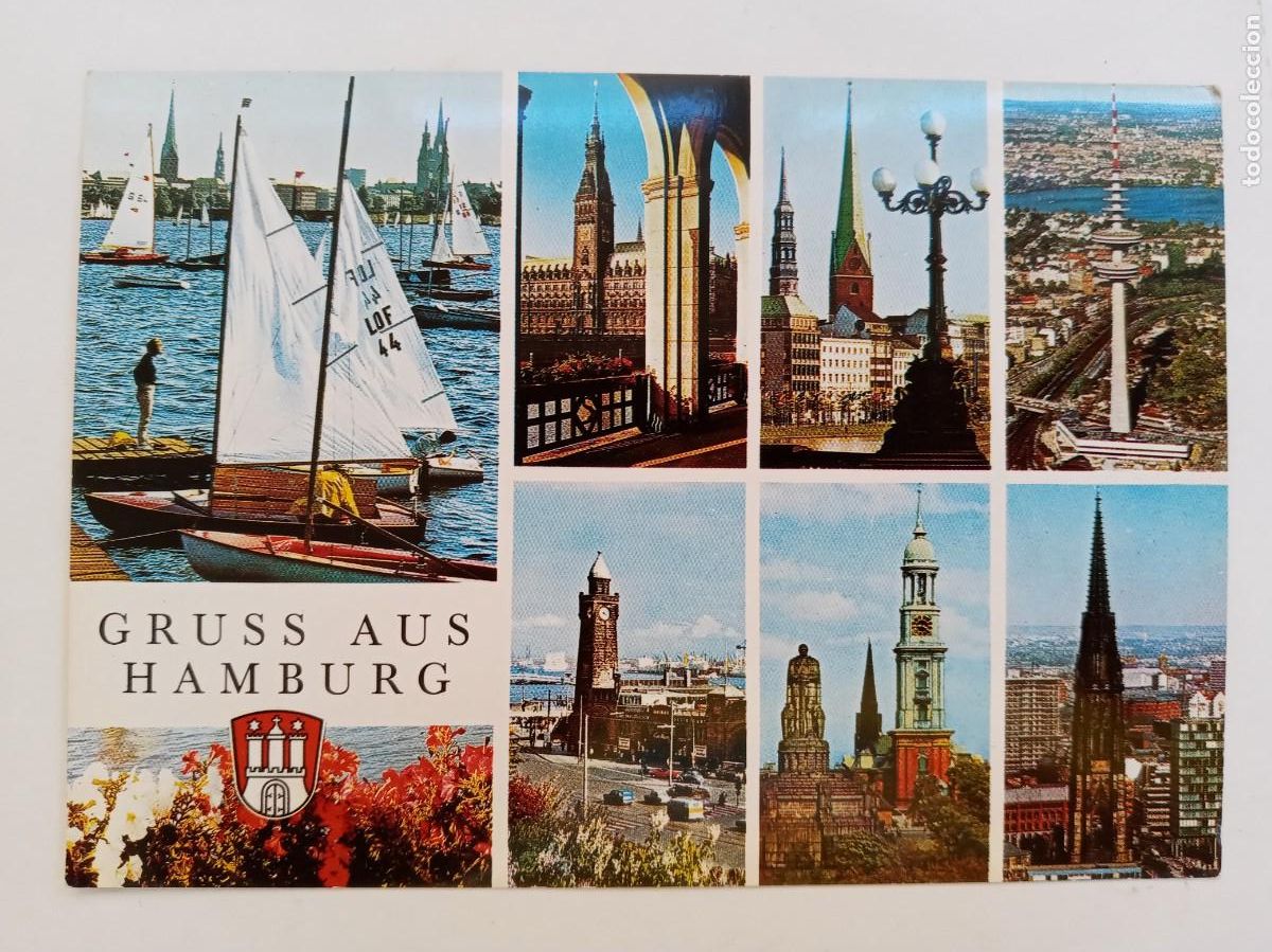 Postales: POSTAL DE HAMBURGO ( ALEMANIA ): SALUDOS DESDE HAMBURGO . A&Ntilde;OS 60