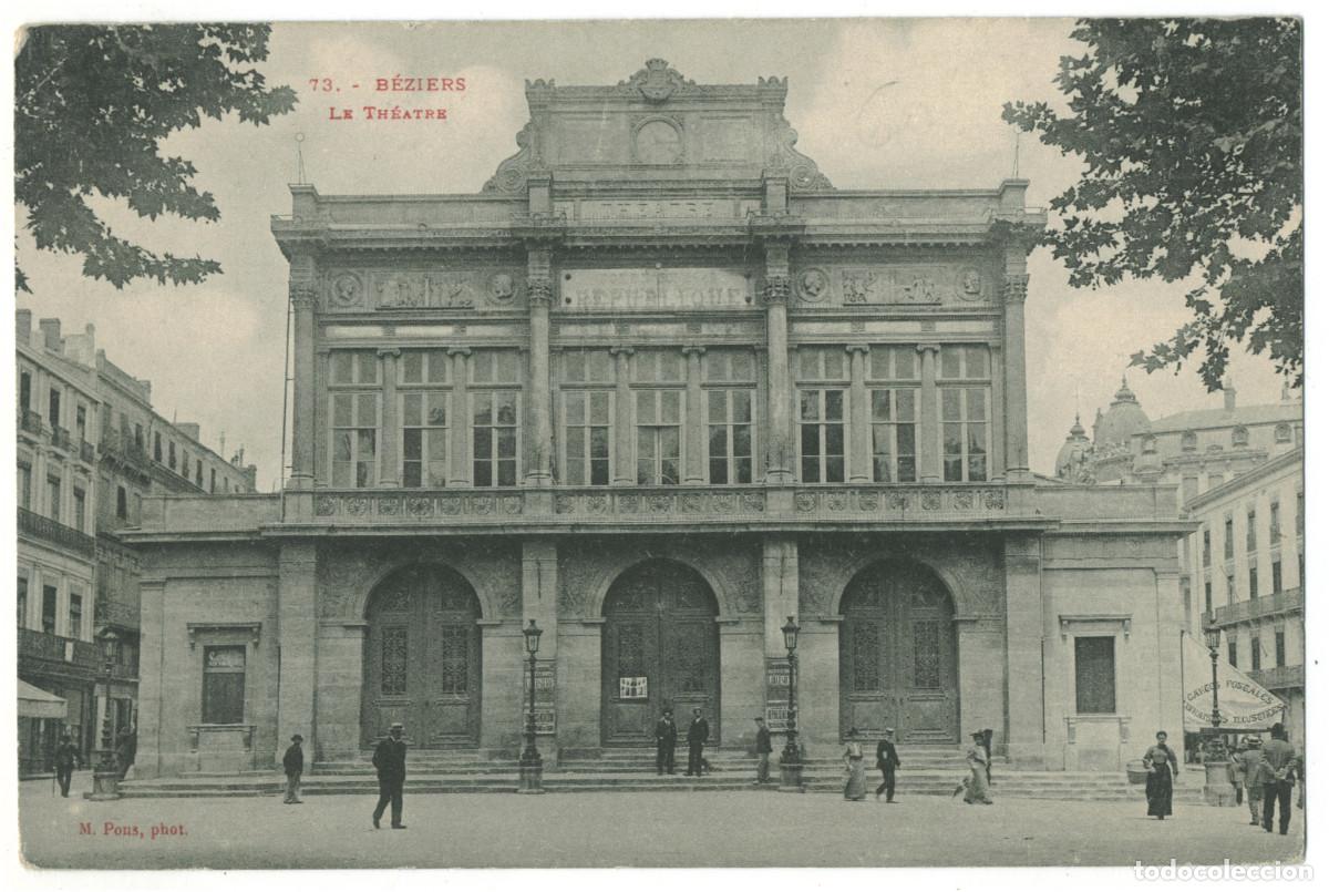 Postales: B&Eacute;ZIERS_Th&eacute;&acirc;tre_M. Pons 73 / Teatros Francia