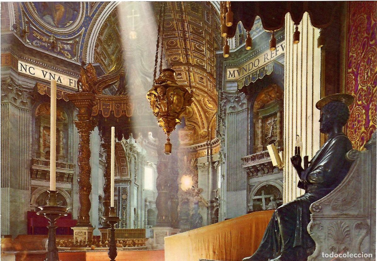 Postales: N&ordm; 334-ROMA. Italia. Bas&iacute;lica di S. Pietro. Interno. Sin circular. ED. PUBLIGRAF TERNI