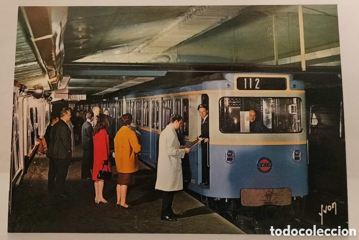 Postales: Par&iacute;s, rame sur pneumatiques en station