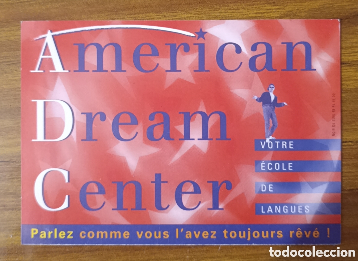 Postales: Postal Publicitaria Antigua: American Dream Center (ADC) - Escuela de Idiomas Par&iacute;s