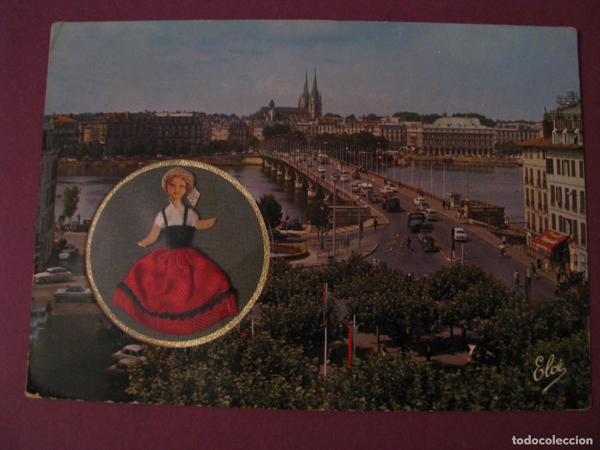Postales: POSTAL DE FRANCIA. BAYONNE. MINIDOLL. MU&Ntilde;ECA TRAJE TRADICIONAL VASCO EN RELIEVE TELA