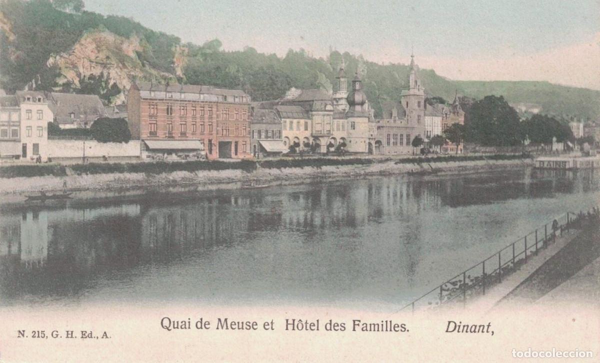 Postales: TARJETA POSTAL - DINANT - B&Eacute;LGICA - QUAI DE MEUSE ET HOTEL DES FAMILLES - N. 215 - SIN CIRCULAR