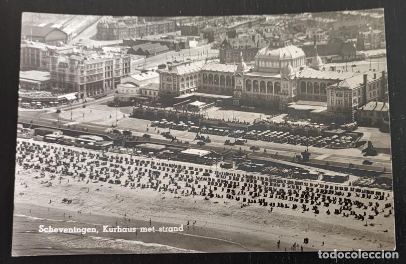 Postales: SCHEVENINGEN, KURHAUS MET STRAND, POSTAL ANTIGUA SIN CIRCULAR, PLAYA PAISES BAJOS