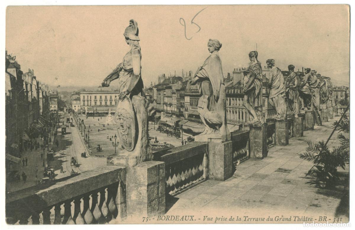 Postales: BOURDEAUX_Grand Th&eacute;&acirc;tre_Terrasse_BR 75 / Teatros Francia
