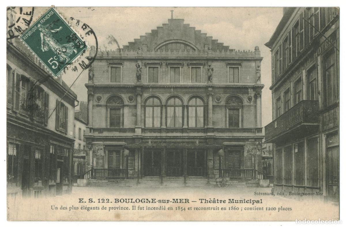 Postales: BOULOGNE-SUR-MER_Th&eacute;&acirc;tre Municipal_St&eacute;venard E.S. 122 / Teatros Francia