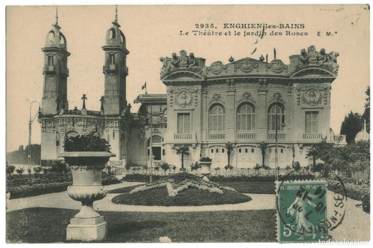 Postales: ENGHIEN-les-BAINS_Th&eacute;&acirc;tre_E. Malcuit 2935 / Teatros Francia