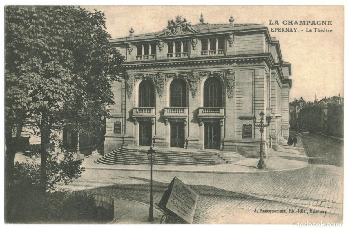 Postales: &Eacute;PERNAY_Th&eacute;&acirc;tre_J. Bracquemart / Teatros Francia