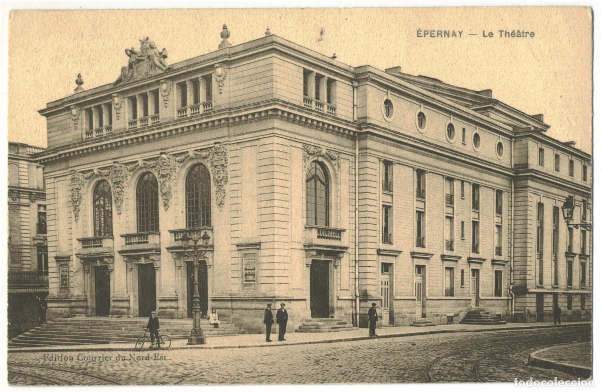 Postales: &Eacute;PERNAY_Th&eacute;&acirc;tre_Courrier du Nord Est / Teatros Francia