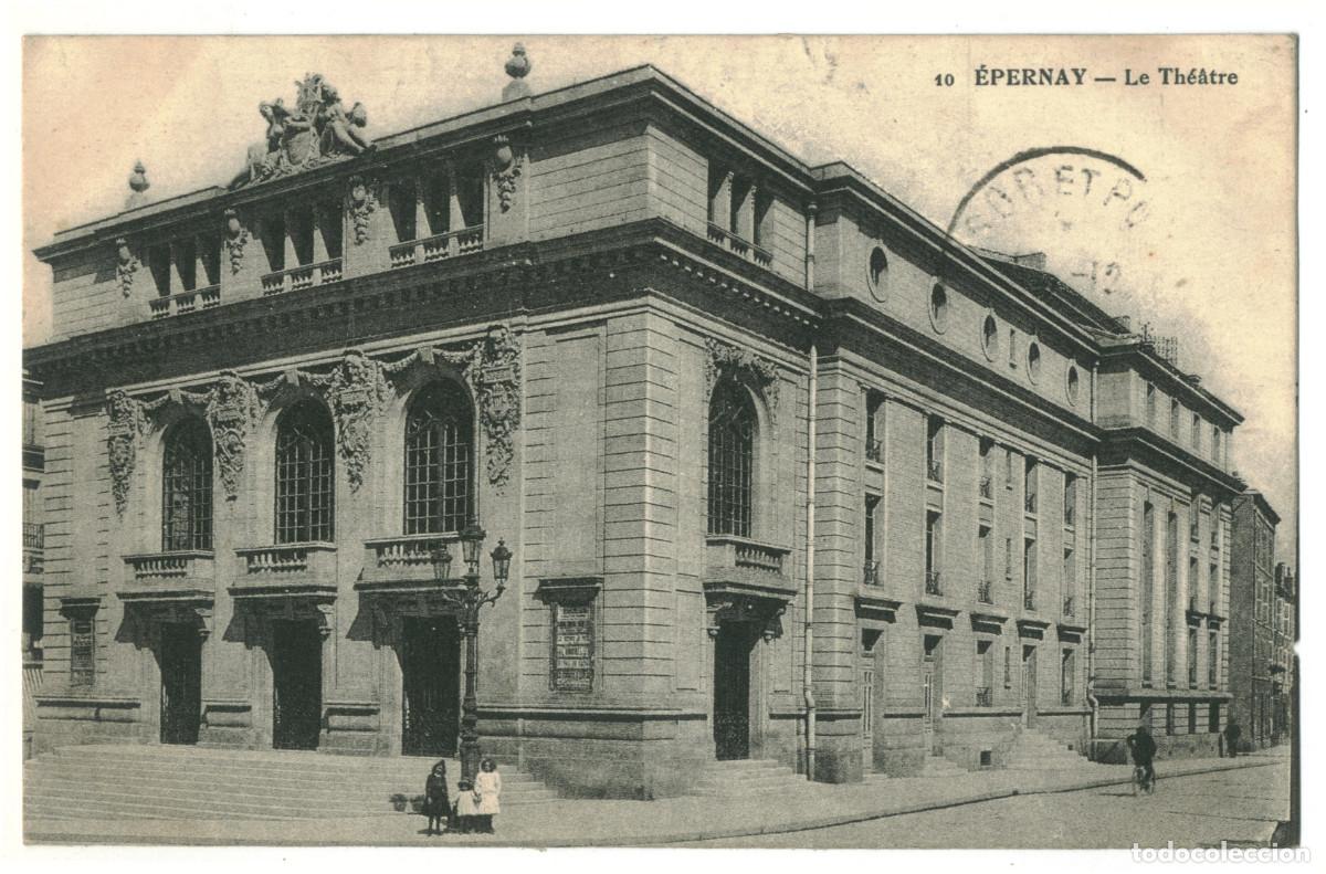 Postales: &Eacute;PERNAY_Th&eacute;&acirc;tre_J. Bourgogne 10 / Teatros Francia