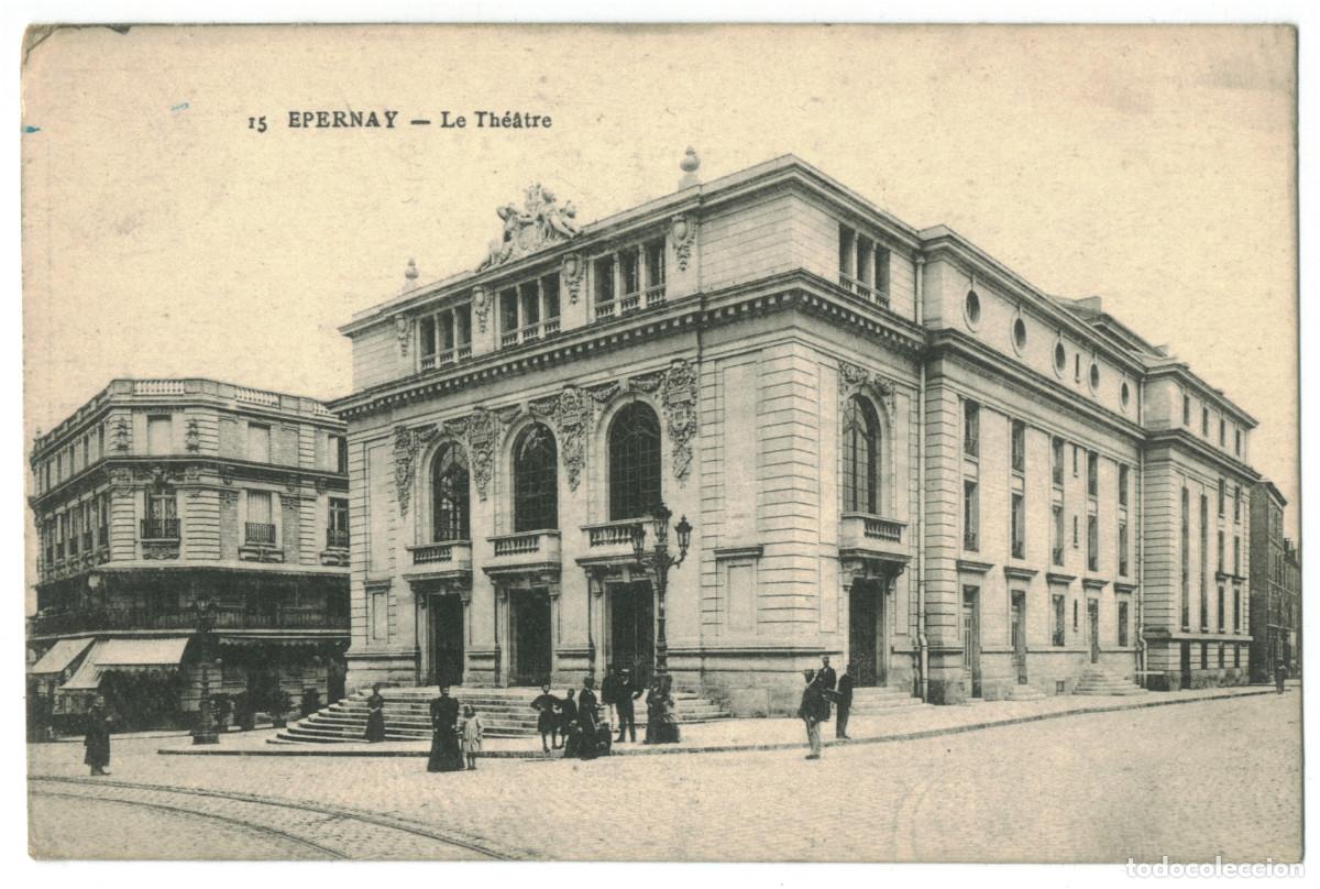 Postales: &Eacute;PERNAY_Th&eacute;&acirc;tre_J. Bourgogne 15 / Teatros Francia