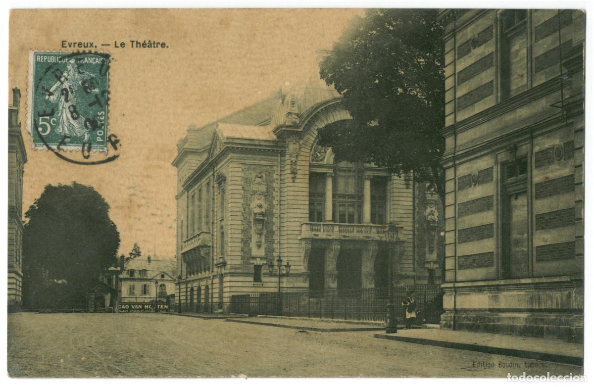 Postales: &Eacute;VREUX_Th&eacute;&acirc;tre_Boudin / Teatros Francia