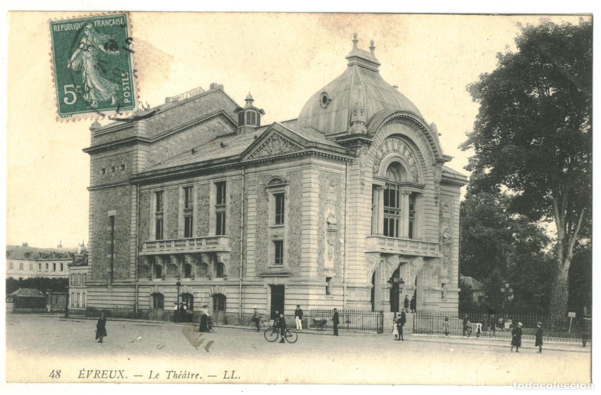 Postales: &Eacute;VREUX_Th&eacute;&acirc;tre_LL. 48 / Teatros Francia