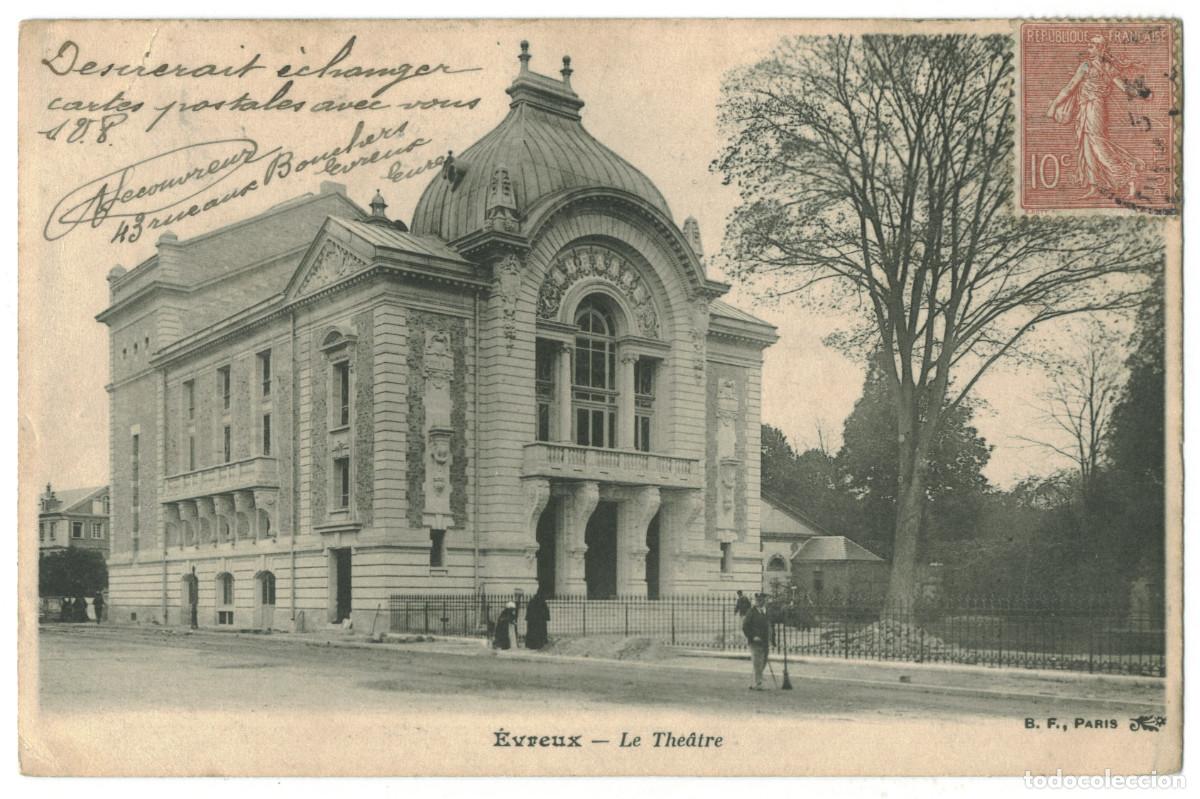 Postais: &Eacute;VREUX_Th&eacute;&acirc;tre_B. F / Teatros Francia