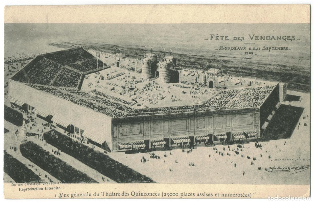 Postais: BORDEAUX_F&ecirc;te des Vendages et Th&eacute;&acirc;tre des Quiconces_Bacchus Triomphant_Chambon 1 / Teatros Francia
