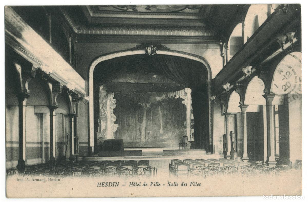 Postales: HESDIN_H&ocirc;tel de Ville / Teatros Francia
