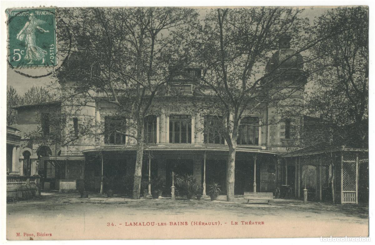 Postales: LAMALOU-les-BAINS_Th&eacute;&acirc;tre_M. Pons 34 / Teatros Francia