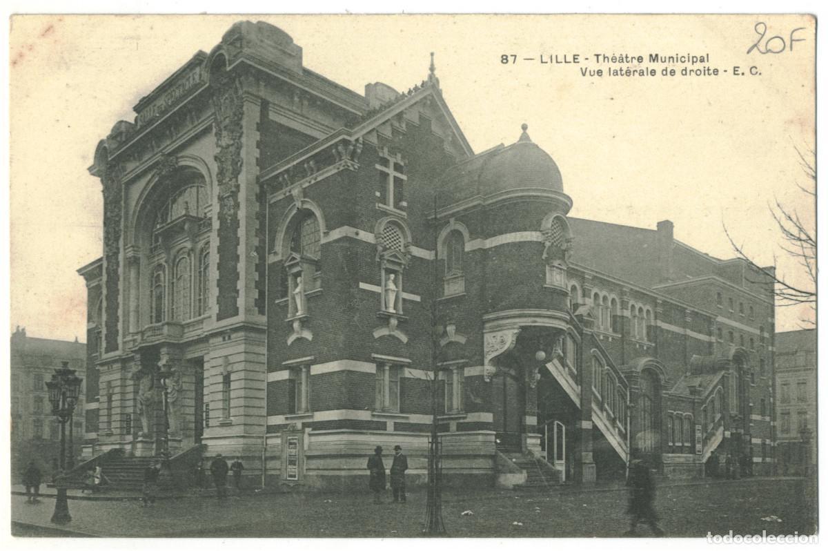 Postales: LILLE_Th&eacute;&acirc;tre Municipal_E.C. 87 / Teatros Francia