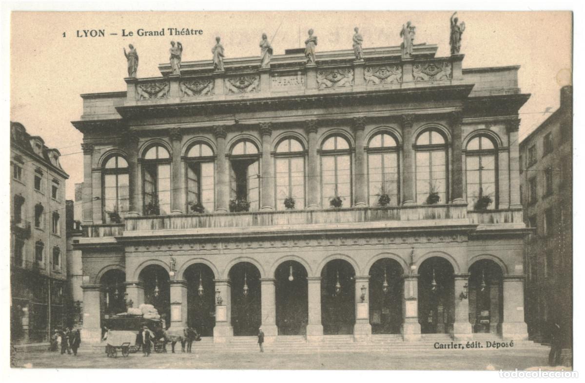 Postales: LYON_Grand Th&eacute;&acirc;tre_Carrier 1 / Teatros Francia